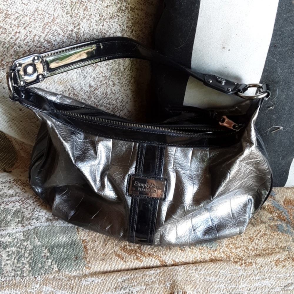 Silver SimplyVera Vera Wang Hobo Purse